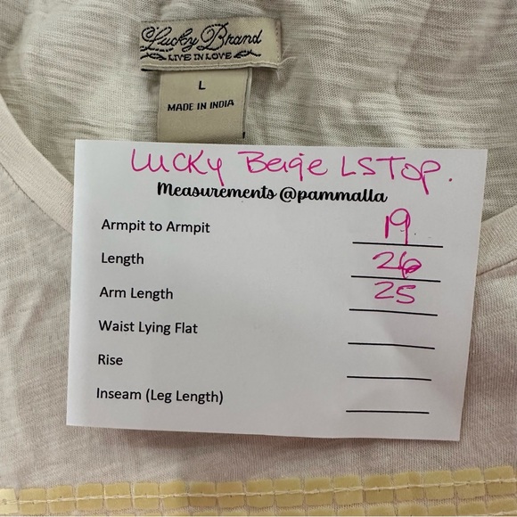 Lucky Brand Long Sleeve Embellished Top size Large - Picture 6 of 8